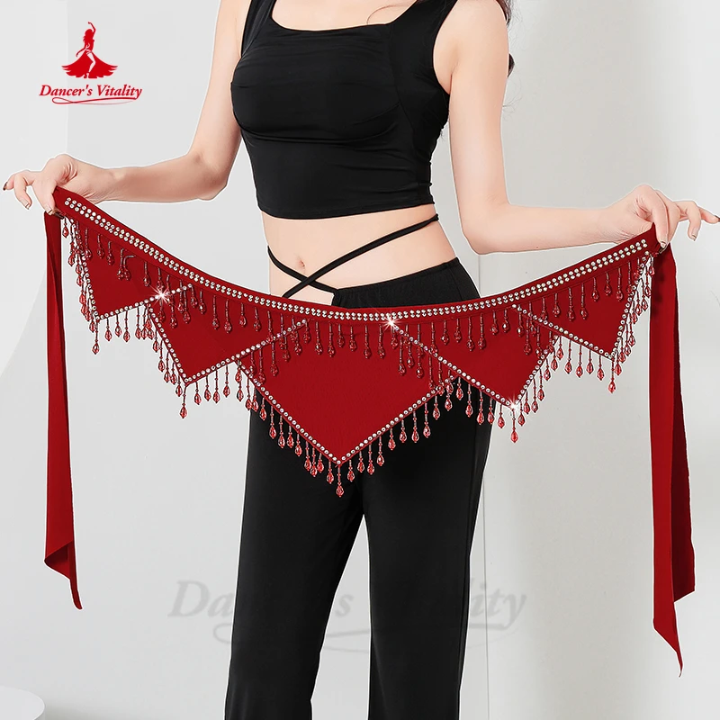 

Belly Dance Professional Costume Hand Made Senior Beads Hip Scarf Oriental Wear Clothing for Women Belly Dancing Stage Wear Belt