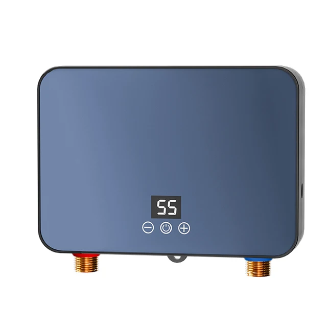 Chauffe-eau électrique instantané 6000W à température constante, chauffe-eau sans réservoir pour cuisine/salle de bain, compact, sûr, économe en énergie 1