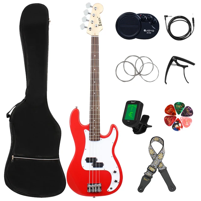 4 String 20 Frets Electric Bass Guitar Basswood With Bag Straps