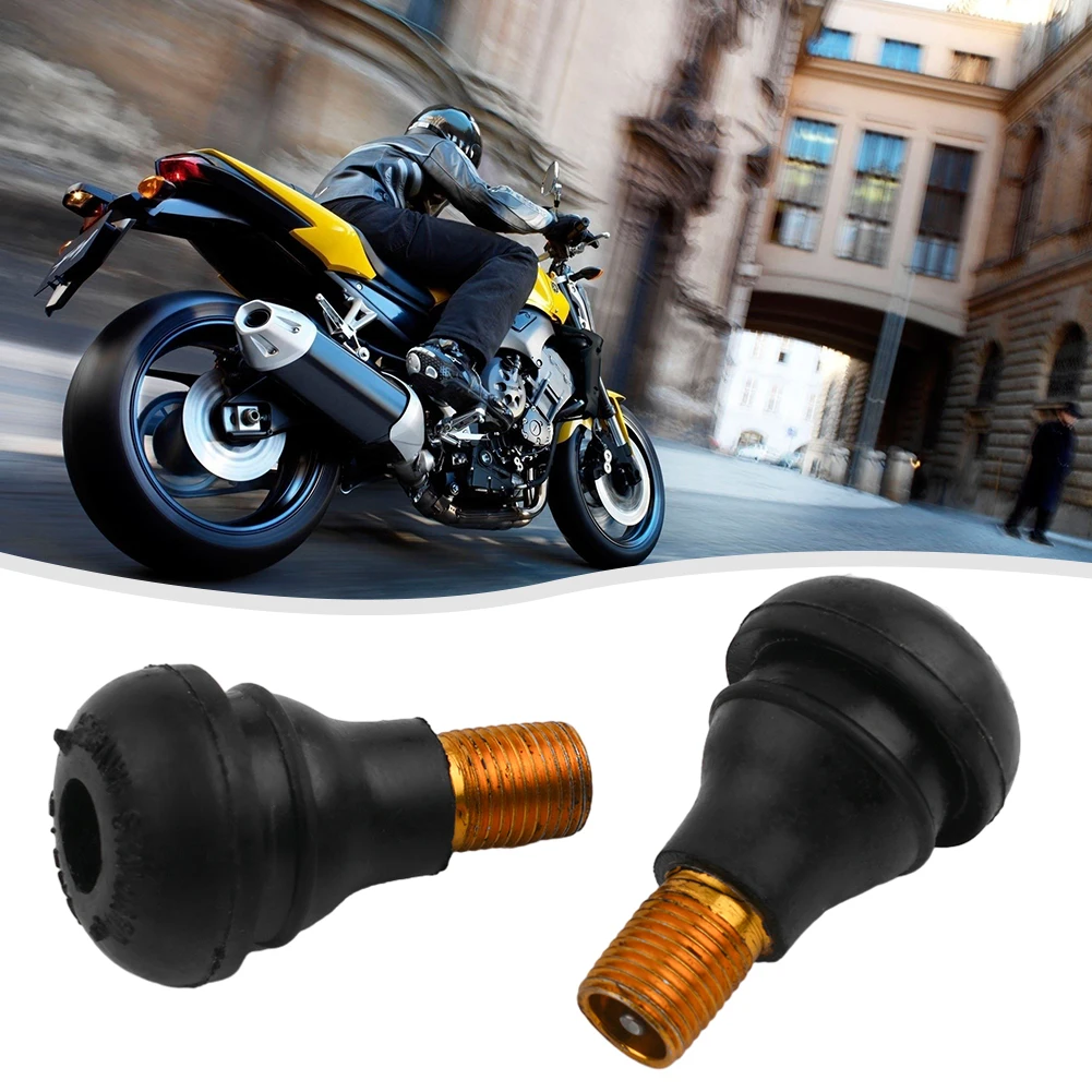 

4X TR412 High Quality Tire Universal Rubber Valve Tubeless Nozzle Wi/ Valve Core Replacement Rubber-tipped Valve Accessories