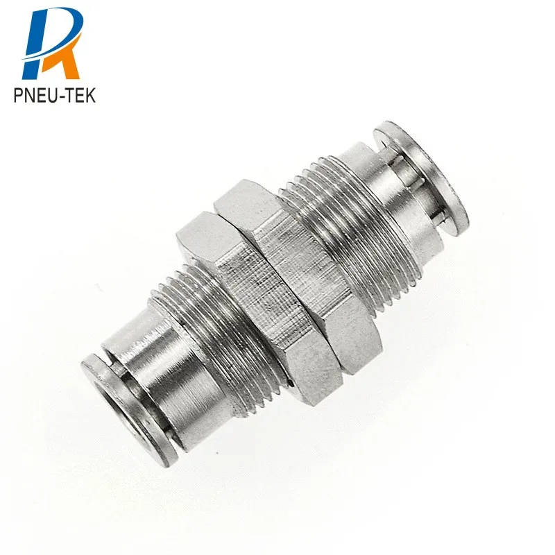 MPM8mmBulkhead connector, push in fittings, quick coupler, pneumatic fittings, brass push in fittings, tube fittings