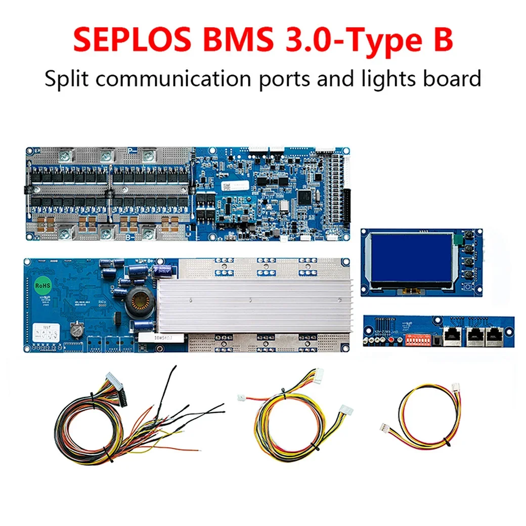 Seplos 스마트 BMS 리튬 이온 배터리 인버터 보호 보드, 3.0 배터리 보호 보드, 13S, 14S, 15S, 16S, Lifepo4, 100A, 150A, 200A, 48V, CAN/RS485