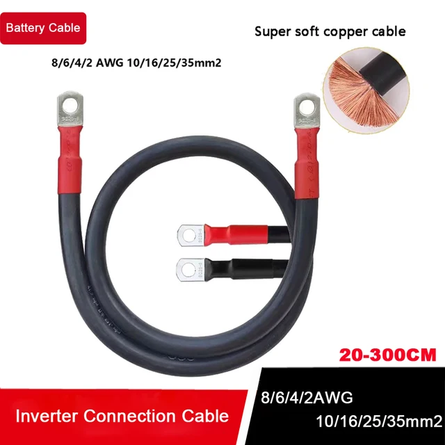 Soft Battery Connection Cable 8/6/4/2AWG: Convenient and Reliable