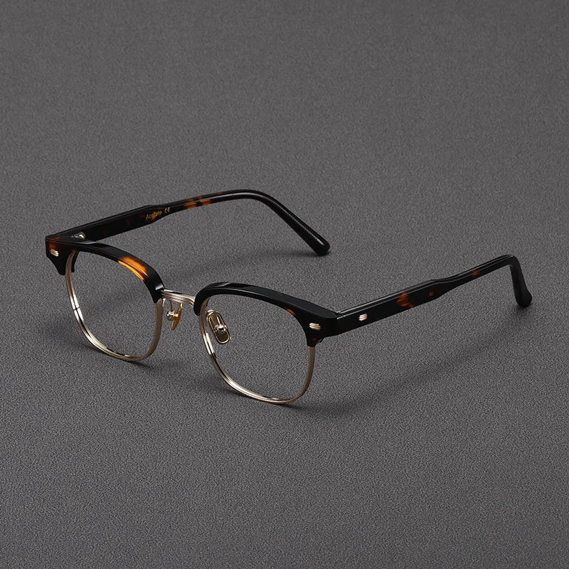 

Optical Eyeglasses For Men Women Retro Designer GMS-622TS Fashion Square Acetate Fiberglass Frames European and American Style