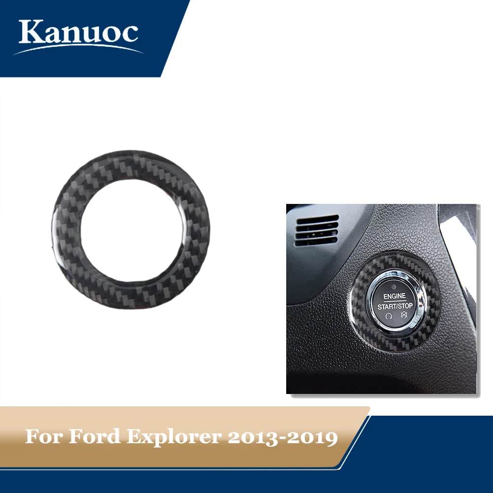 

For Ford Explorer 2013 2014 2015 2016 2017 2018 2019 Engine Start Button Decorative Stickers Car Carbon Fiber Interior Accessory
