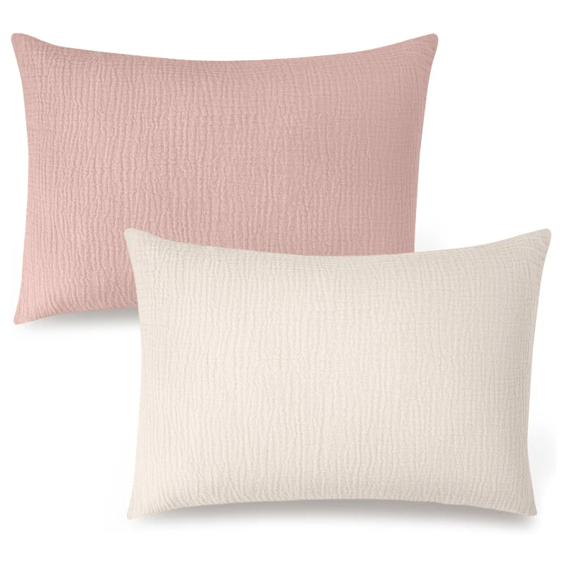 Baby Pillowcase Cotton Solid Color Toddler Pillow Case Cover Soft Breathable Travel Pillow Sheets Envelope Closure