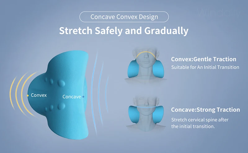 Neck Shoulder Relaxer Cervical Traction Device Posture Corrector Chiropractic Pillow Stretcher Neck Massager_voghion.com