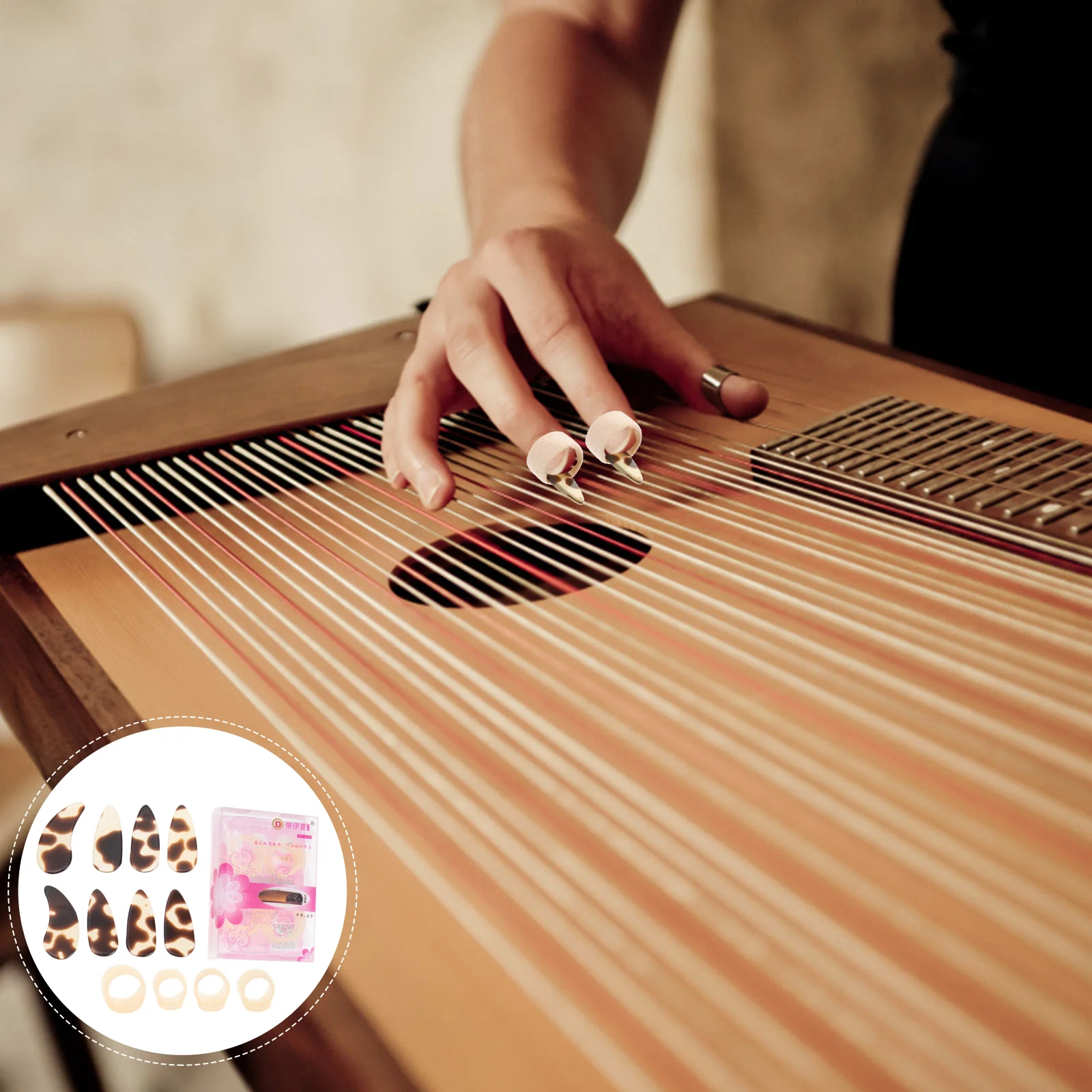 Silicone Guzheng Nail Covers Large Size Left Right Hands Practical Accessories Musical Instruments Learning Supplies Traditional