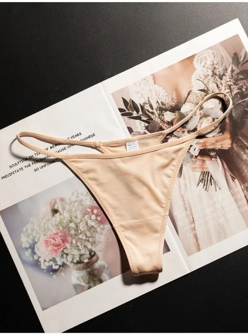 soft fabric finish on printed thong