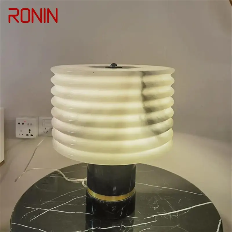 

RONIN Nordic Table Lamp Luxury Marble Modern Desk Light LED Decor Home Living Room Bedroom Study