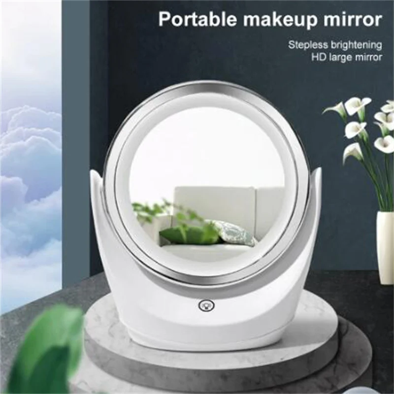 Xiaomi Youpin Mirror 1X-5X Magnification 360 Degree Rotation Portable Double Sided Desktop Intelligent With Light Makeup Mirror