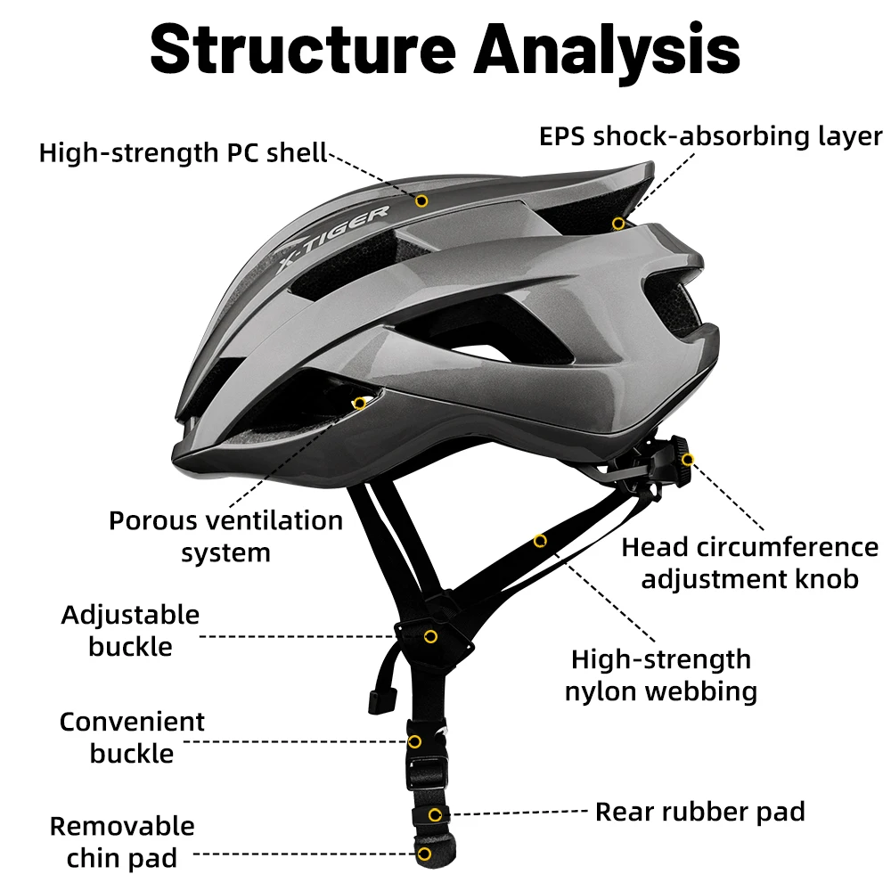 X-TIGER X-TK-18 Integrated Molding MTB Road Bike Helmet Men Women - Image 5