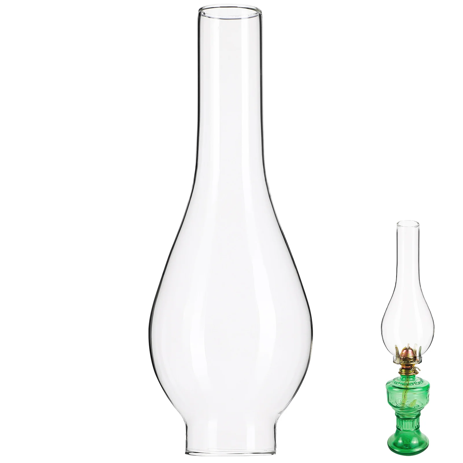 Kerosene Lamp Lampshade Glass Oil Chimney Accessories Clear Cover Small for Replacement