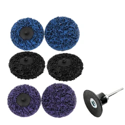 Disques de meulage à changement rapide, 3 pouces, 75Mm, pour bande propre et facile, avec mandrin, pour enlever la rouille de la peinture métallique, 6 pièces 