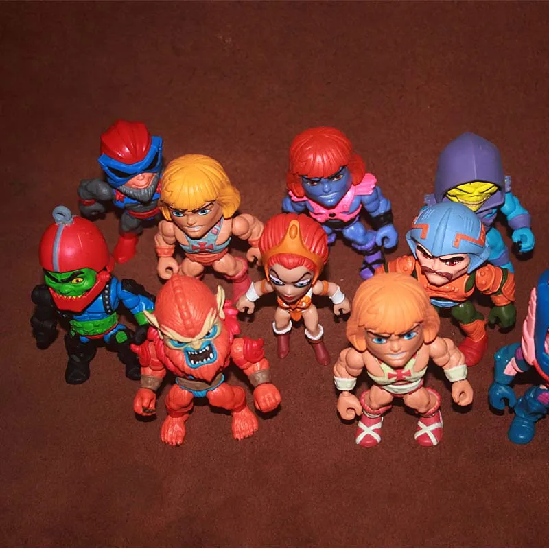 Mini He-Man The Masters Of The Universe Trap Jaw Man-At-Arms Skeletor Man-E-Faces Action Figure Toys 8Cm