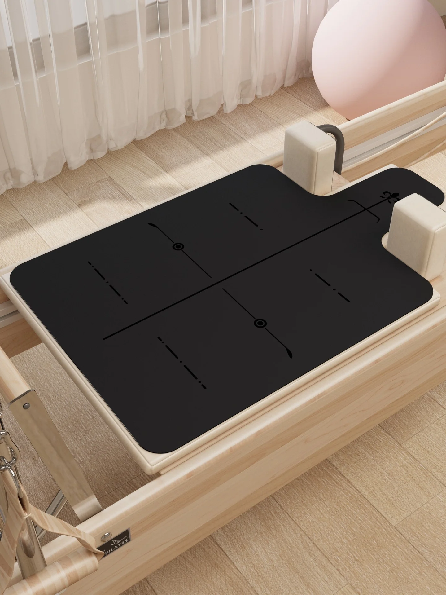 Pu Rubber Pilates Core Mattress Sweat-absorbing Non-Slip Sports Mat Yoga Mat Fitness Training Mat