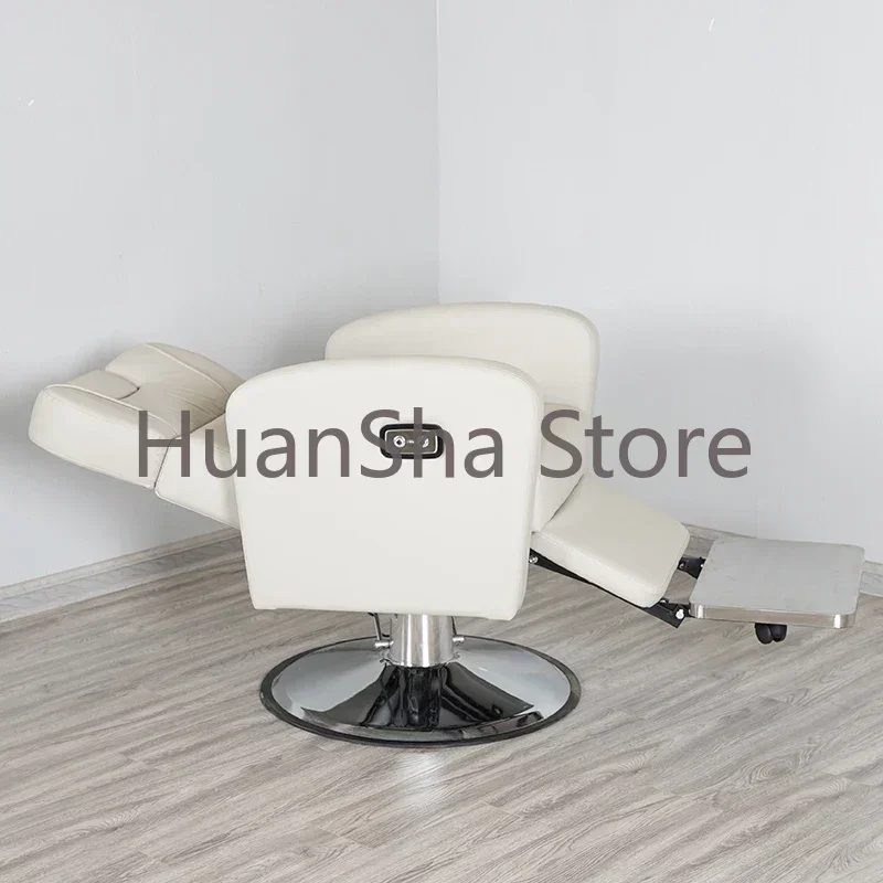 Treatment Reclining Chair Aesthetic Luxury Professional Hairdressing Armchairs Beauty Salon Stuhl Barber Furniture LJ50BC luxury leather vintage barber chair footrest professional hairdressing armchairs reclining silla barber furniture lj50bc