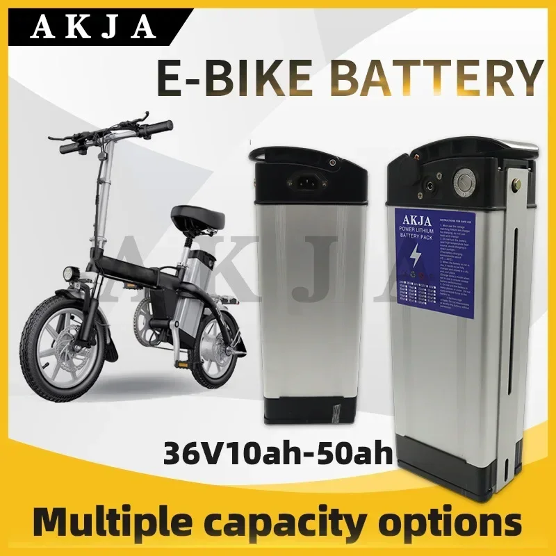 

The new silver fish 36v electric bicycle lithium battery scooter battery 36v10ah-50ah is suitable for 80-800W universal