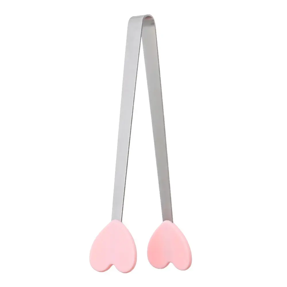 GLADFRESIT 2 Mini Pinze In Silicone Antiscivolo - Acciaio Inox Per Alimenti, Design A Manina, Colorate (Arancione E Verde)