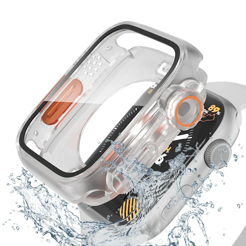 Ultra Waterproof Tempered Glass Full Coverage Apple Watch Case