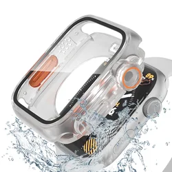 Ultra Waterproof Tempered Glass Full Coverage Apple Watch Case for 41mm (Transparent)