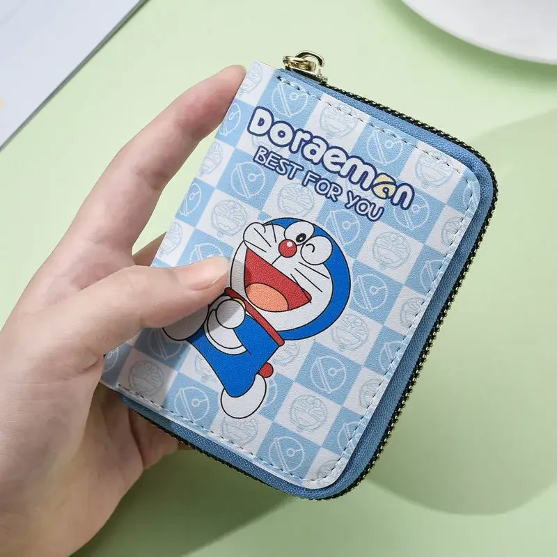 Doraemon Card Holder Cute Cartoon Coin Purse Cute Wallets for Women ID Holders Case Kawaii Girls Pouch Mini Purses for Women PU 5