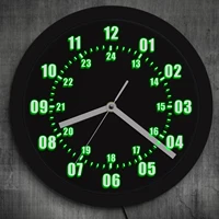 LED Indoor Outdoor Wall Clock Remote Control Luminous Wall Clock Night Lighting 12/24 Hour Display 7 Colors Backlight - Image 6