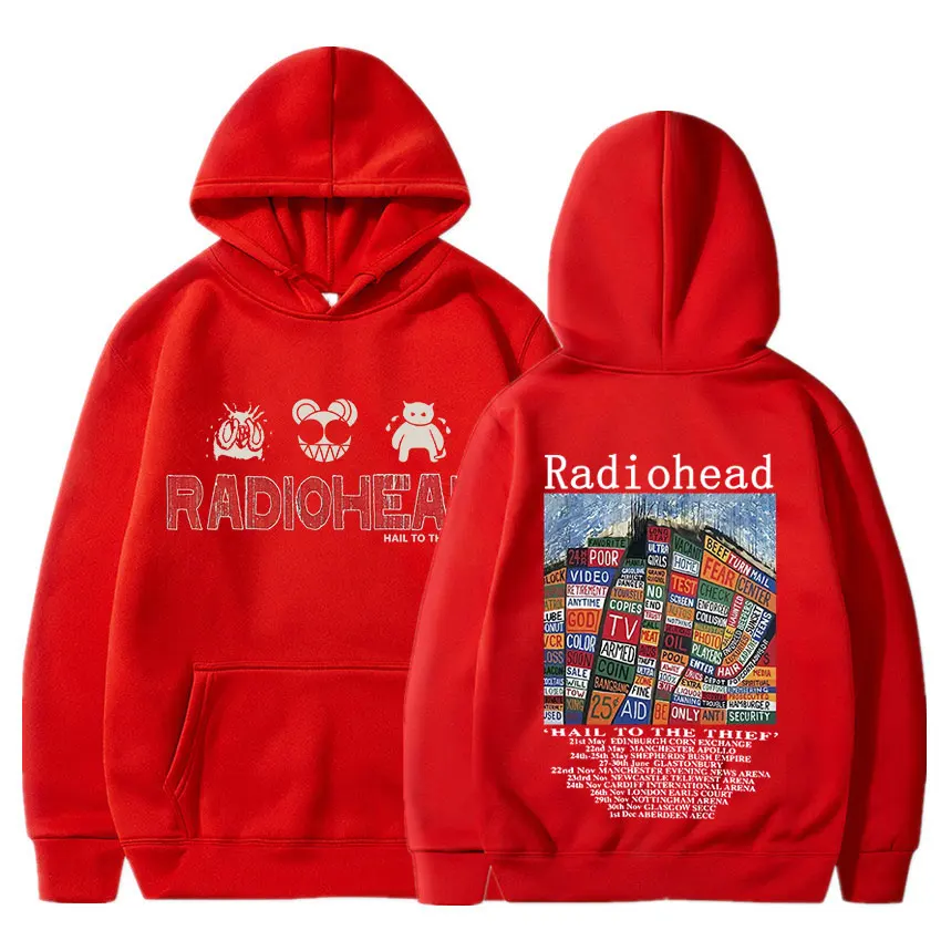 Radiohead Vintage Print Hoodie Men's Women Clothing Pullover