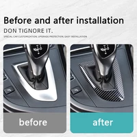 Carbon Fiber Style ABS Center Console Shifter Base Plate, For BMW F21 F20 F22 F23 F30 F31 F32 F34 F33 F35 F36 2