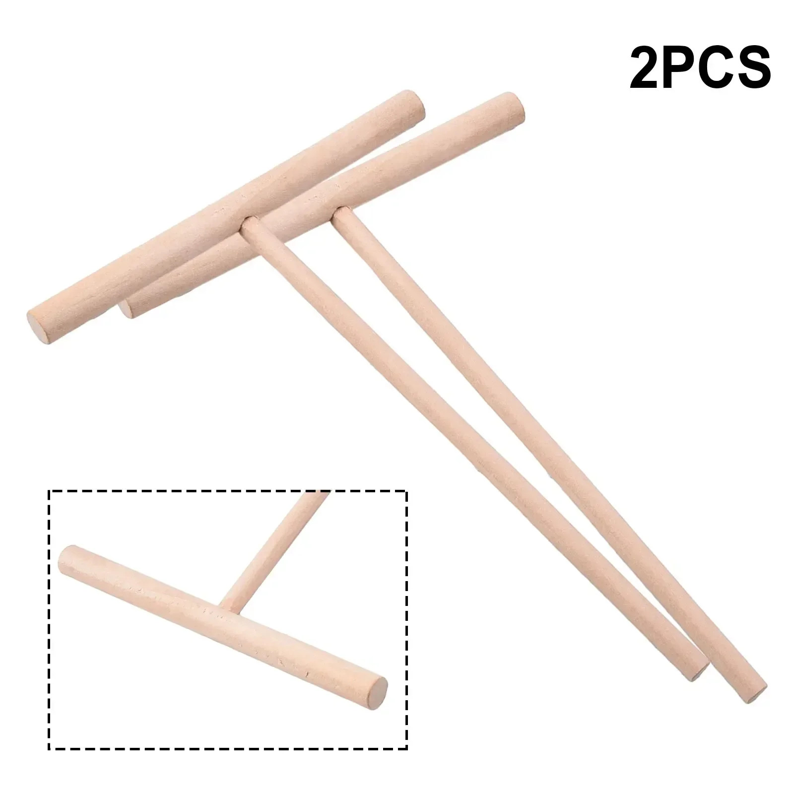 Household Crepe Spreader Pastry Tool Prop Accessory Round Sticks Pancake Cooking T-Shaped Suitable Useful Quality