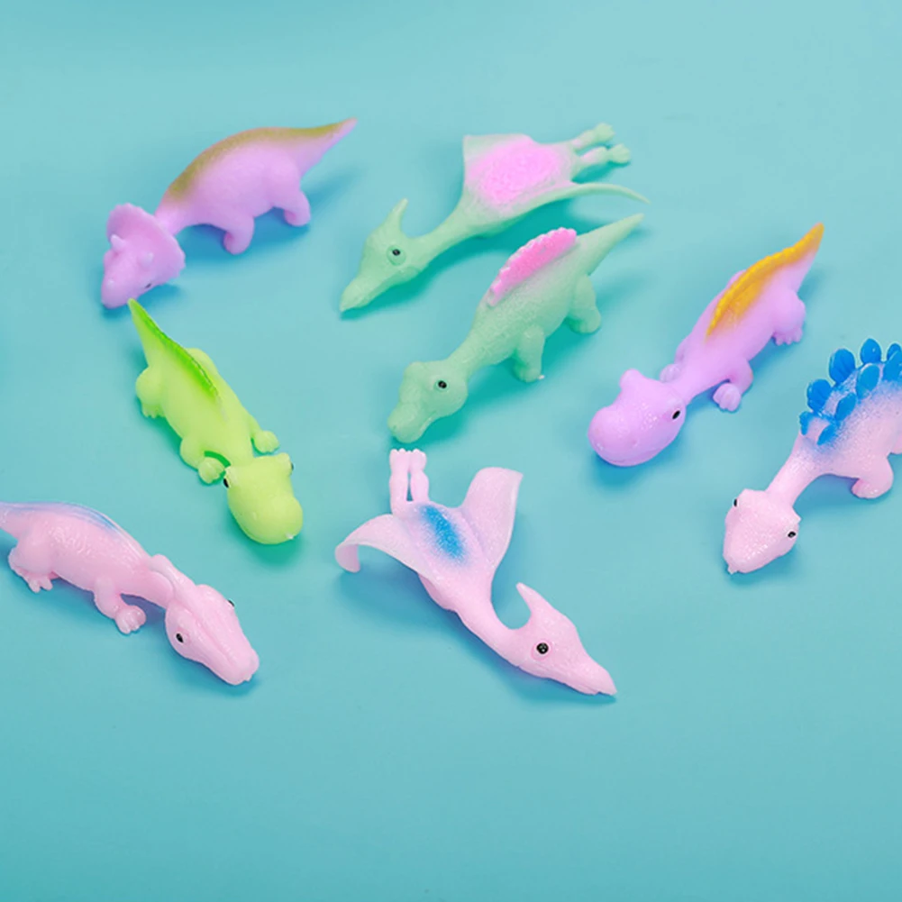 Decompression Toys Ejection Dinosaur Toys Slingshot Dinosaur Fingers Creative Design Stress Relief for Kids Children
