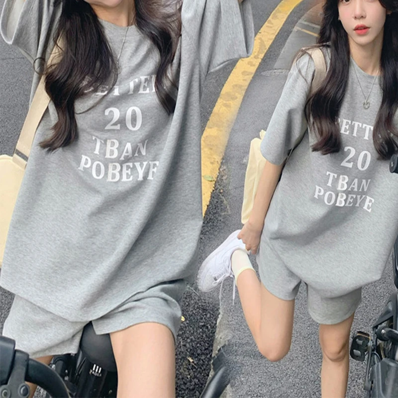 임산부 여름 세트, 루즈한 상의 반바지, 캐주얼 스포츠 투피스 수트, 잠옷, 임산부 의류, 상의 및 반바지 세트