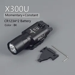 Surefire Ultra Flashlight with Green/Red Laser Light Combo - 500 Lumens (X300U Black)