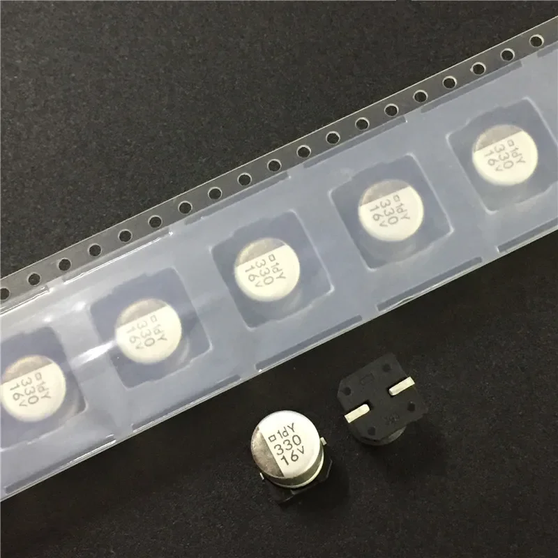 

10 шт. 330 мкФ 16 В NIPPON NCC серии MVY 8x10 мм низкое сопротивление 16V330uF SMD алюминиевый электролитический конденсатор