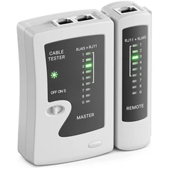 ZoeRax Professional Network Cable Tester for Ethernet and Telephone Cables (White)