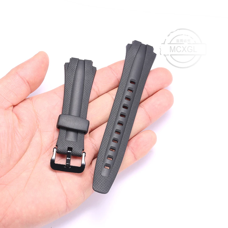 17mm Resin Replacement Strap For Casio AQ-160w AQ-161w AQ-163w  Men Band Rubber Sprot Waterproof Bracelet Watch Accessories