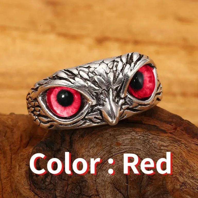 Vintage Owl Charm Ring - Cute Gothic Jewelry Accessory