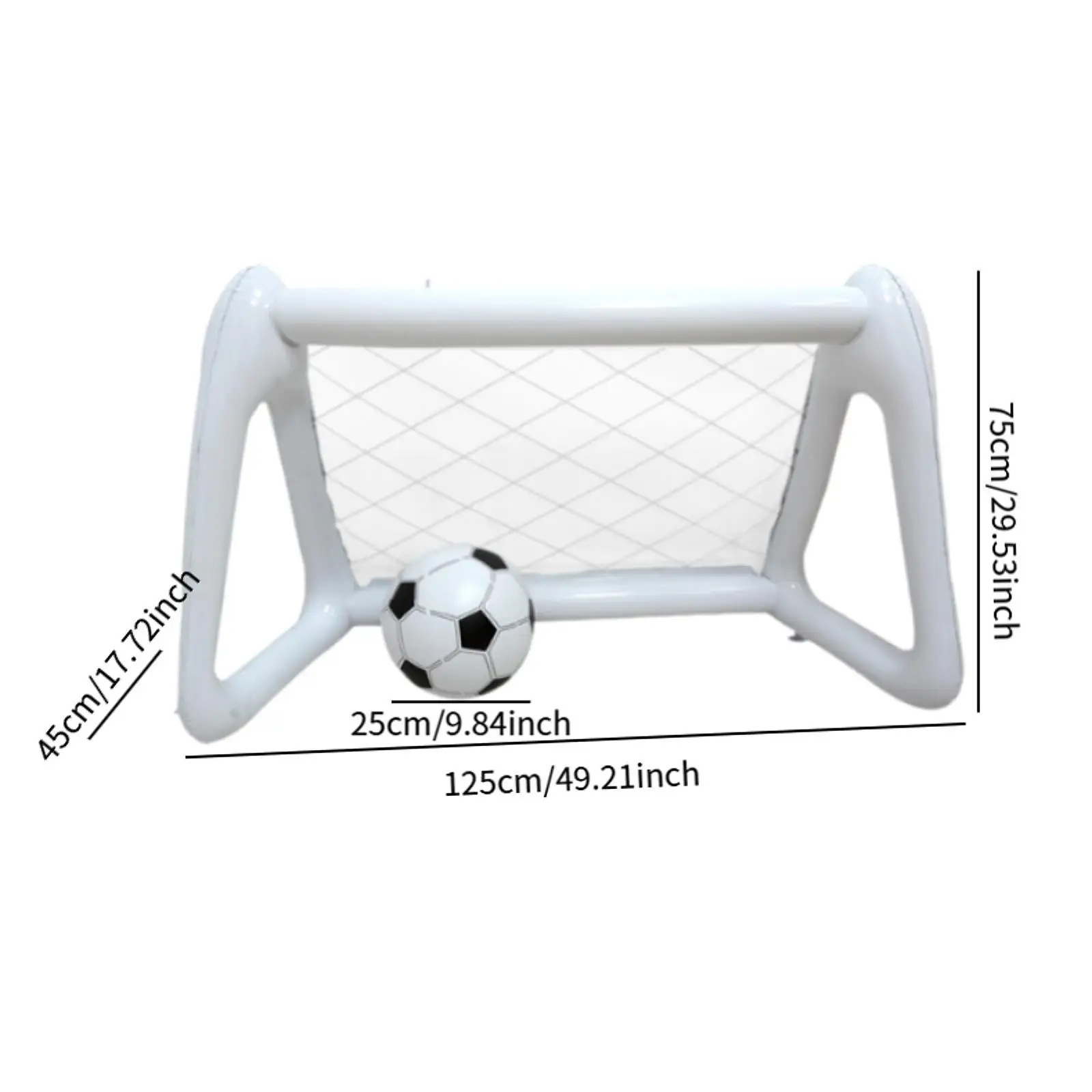 Kids Soccer Goal Game Toy Set Mini Net and Ball Inflatable Portable Youth Soccer Goal Set for Indoor Outdoor Sports Gardens