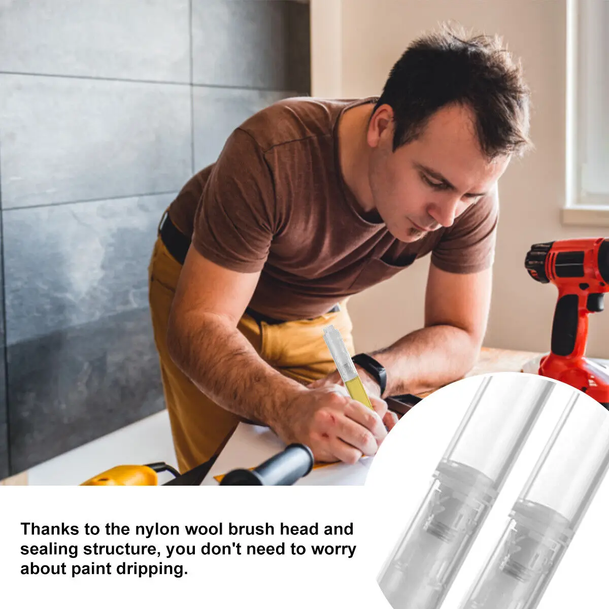 Touch Up Paint Pens Universal Wall Furniture Scratch Repair Brush Household Refillable Leak-Proof Paint Brush Pen With Injector multifunction pen,car painting pen