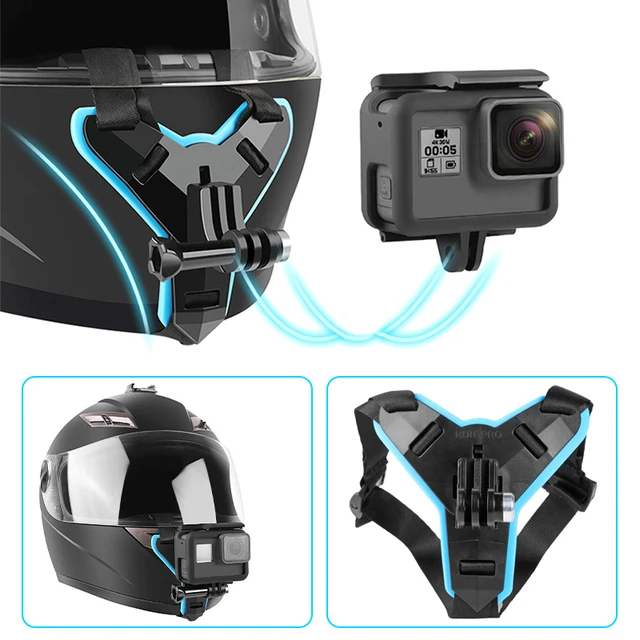 Support de ruisseau pour casque GoPro, support de caméra de sport, support  de casque de moto