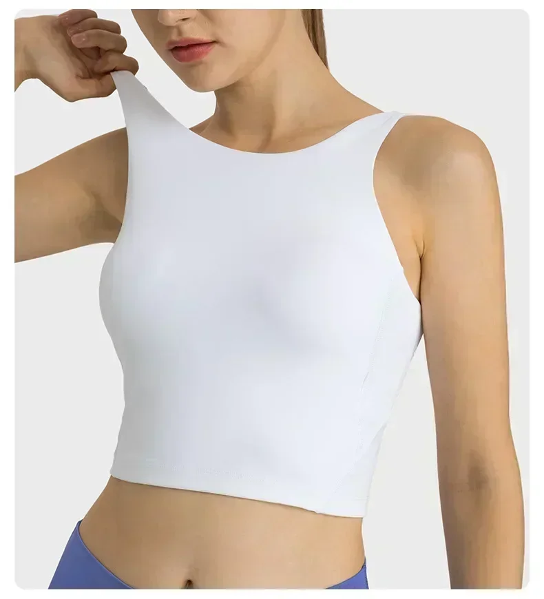 Lemon Women U-shaped High Elasticity Yoga Vest Tops With Chest Pad  Breathable Quick-drying Fitness Running Sports Underwear Bra