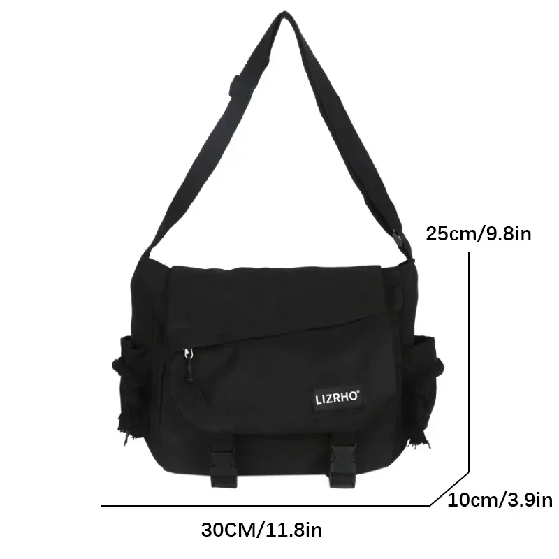 Shoulder Bag Ladies Handbag Messenger Bag Japanese School Korean Single Shoulder Girl Student Hong Kong Style Retro Large Capacity Postman Women's