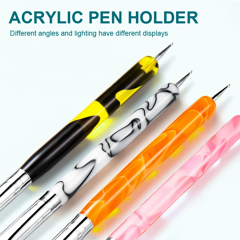 Acrylic Nail Art Painting Pens Dual-Head Dual-Purpose For Nail Design Soft Slender Brush Gradient Gel Drawing Diy Brush 3