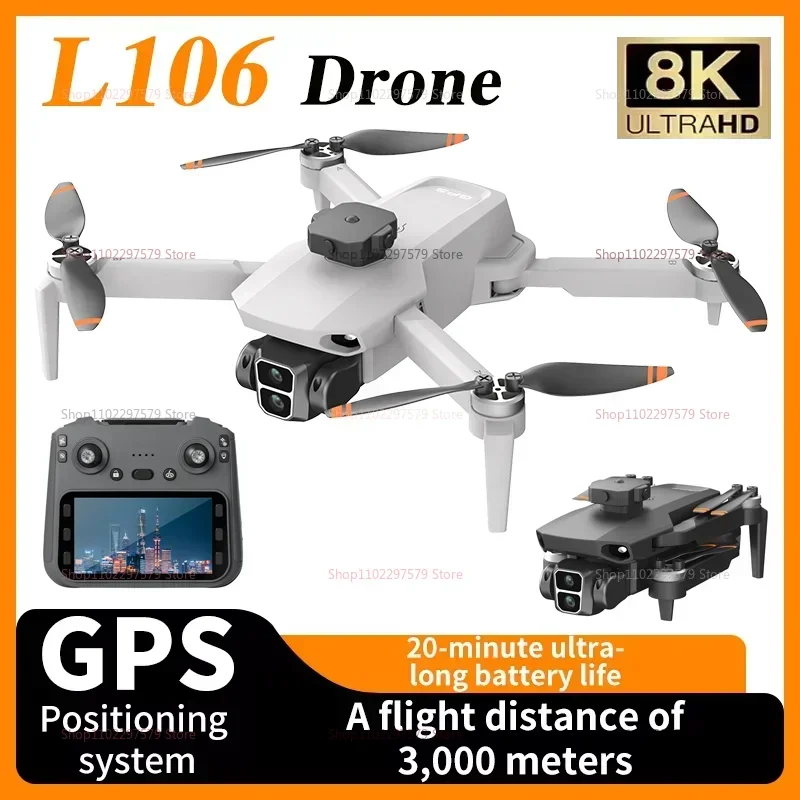 New L106 RC Drone With 8K HD Camera 5G WiFi FPV Video QuadCopter Remote Control For Adults Kids Hobby Airplane Drone Toys Gifts 1