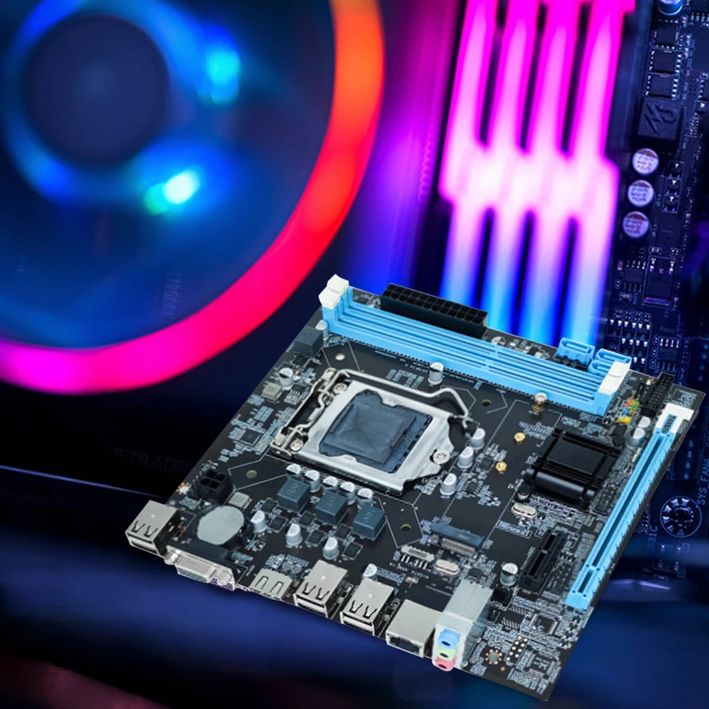 H61 PC Main Board LGA1155 Socket I3/I5/I7 CPU Computer MainBoard Support 2 X DDR3 4 X SATA 2.0 Realtek 10/100 Mbps LAN Onboard