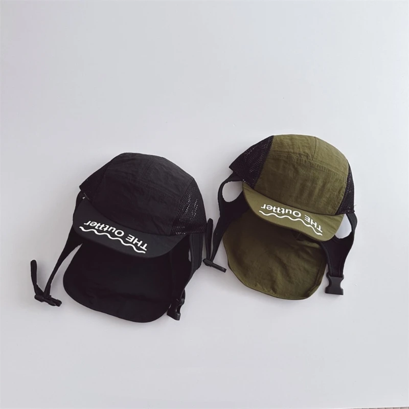 Kids Neck Support Baseball Hat Breathable & Lightweight Hat Adjustment Size