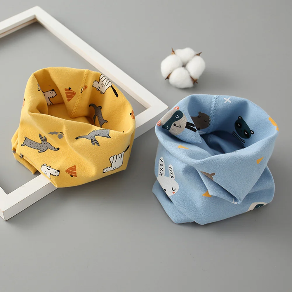 Spring Autumn Children Scarf Kids Child Cotton Scarf Boys Girls O Ring Children Collar Child Neck Neckerchief
