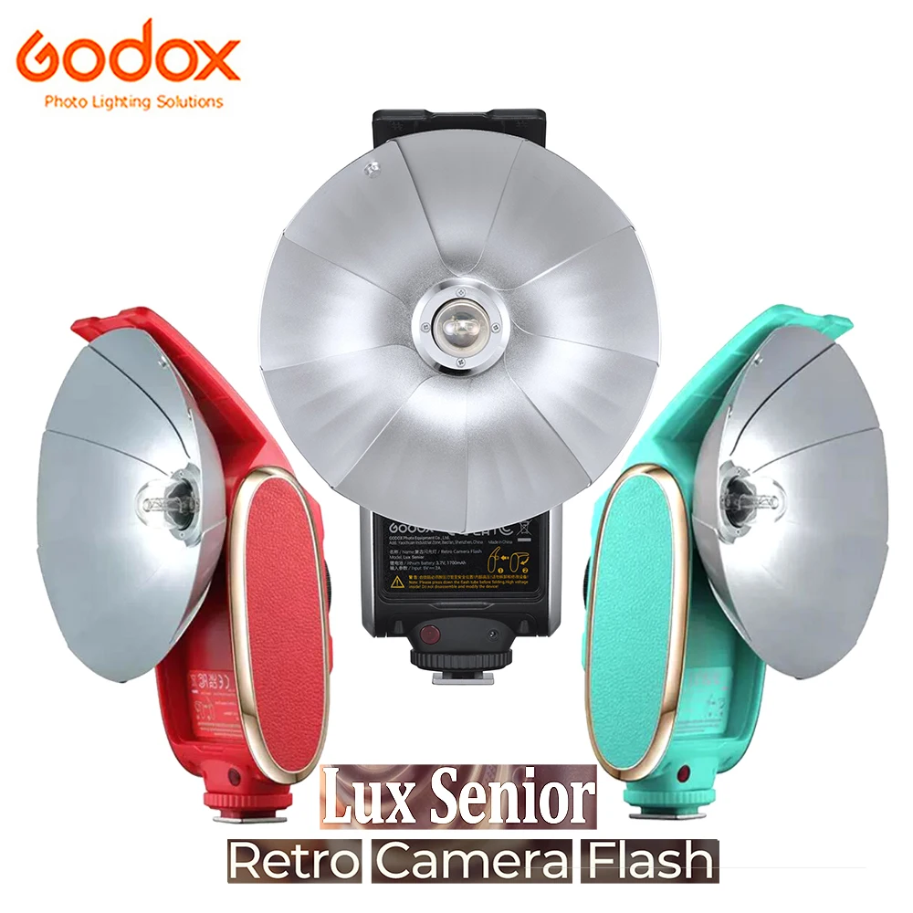 

GODOX Lux Senior Retro Camera Flash GN14 6000K 7 Levels 1/1-1/64 Li-ion Speedlite for Canon Nikon Sony Olympus Fujifilm
