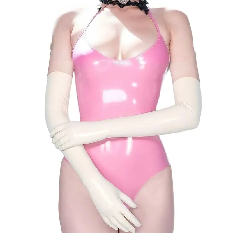 Latex Gloves Women Lingerie Women Fetish Latex Long Gloves Opera Underwear Fetish Rubber Bodysuit Socks Sexy Lingerie Wetlook
