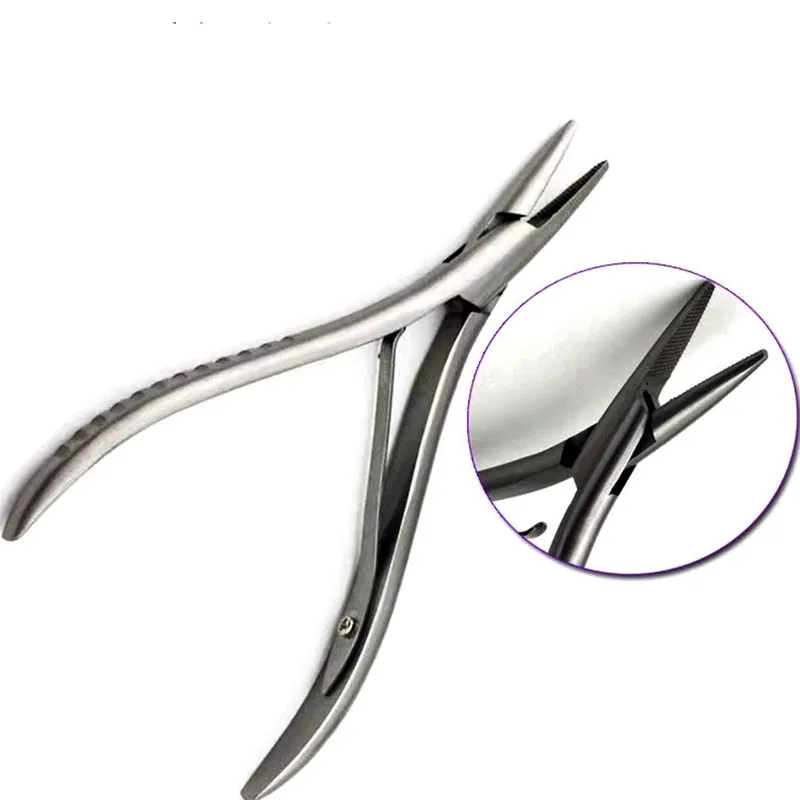 Flat Shape Stainless Steel Hair Extension Pliers Multi-Functi Hair Extension Tools Pliers For